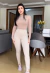 Calça de pezinho em malha areia - Maju Boutique