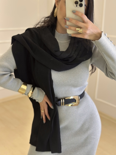 Pashmina Andressa Preta