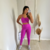 Conjunto Top Drapeado Fucsia
