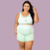 Conjunto Shorts & Bermuda Plus Fitness Verde Claro