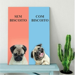 Quadro MDF Pug Biscoito