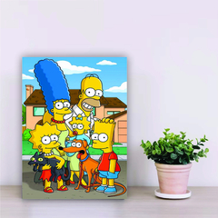 Quadro MDF Simpsons Família