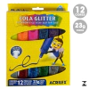 Cola Colorida Glitter 12 Cores 23g Cada Acrilex