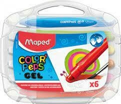 GIZ DE CERA COLOR PEPS GEL C/6 CORES
