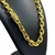 Corrente 18mm Cadeado Fecho Bomba Banhado A Ouro 18k - Destake Atacado