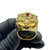 Anel Poze Pedra Vermelha Banhado A Ouro 18 - comprar online