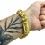 Pulseira 12mm Friso Triplo Banhado a Ouro 18k - comprar online