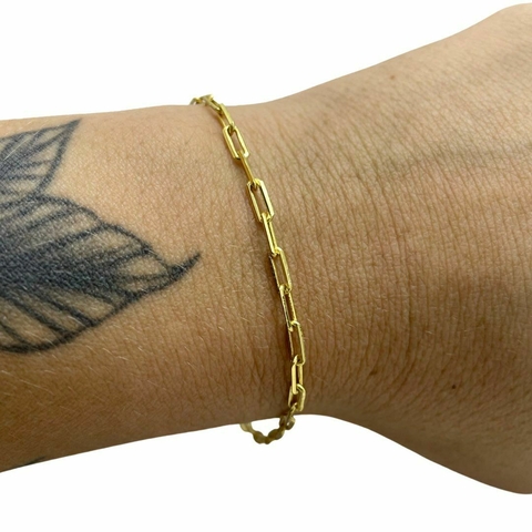 Pulseira 3mm Cartier Banhado a Ouro 18k