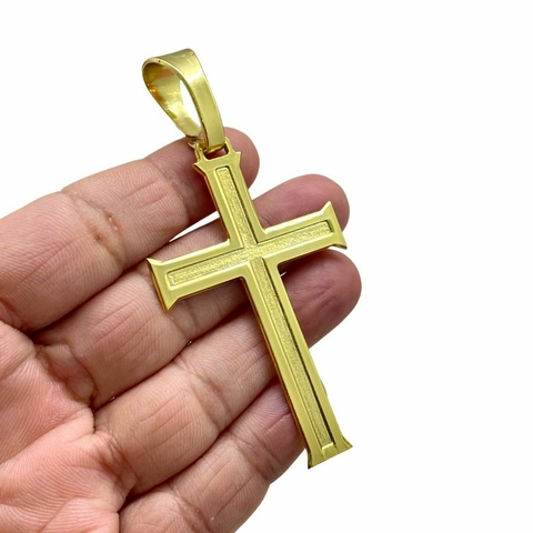 Pingente Cruz (G) Banhado A Ouro 18k