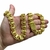Corrente 13mm Dubai Cravejado Fecho Marcão 750 Banhado A Ouro 18k