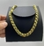 Corrente 10mm Friso S FEMININO Fecho Gaveta Banhado A Ouro 18k