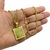 Corrente 2mm Grumet Premium + Pingente Placa Senhor é meus pastor Banhado Ouro 18k