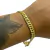 Pulseira 7mm Grumet Fecho marcação 750 Banhado a Ouro 18k - Destake Atacado