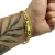 Pulseira 7mm Grumet Fecho marcação 750 Banhado a Ouro 18k na internet