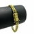 Pulseira 7mm Grumet Fecho marcação 750 Banhado a Ouro 18k