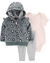 Conjunto Trio Carter's Menina - Animal Print Fleece - comprar online