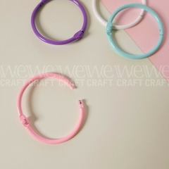 Aros metálicos colores pastel | caja x 8 unidades de 44mm en internet