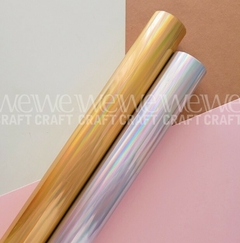 Papel transfer FOIL | reactivo al toner | GOLD RAINBOW - Insumos de impresion Burzaco
