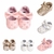 Bebê de couro pu bebê menina mocassins moccs sapatos de bebê arco franja de s - comprar online