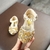 Novo crianças sapatos de couro lantejoulas meninas princesa strass laço laço - comprar online