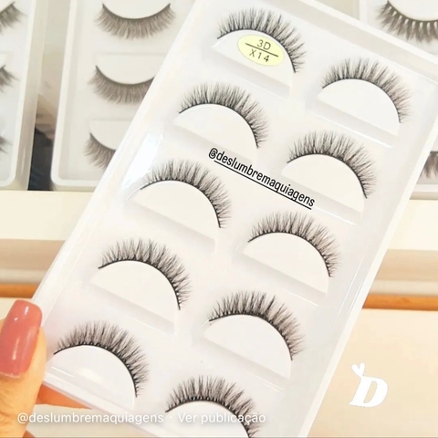 Cartela de cílios modelo: X14 5 pares