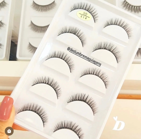 Cartela de cílios modelo: X14 5 pares