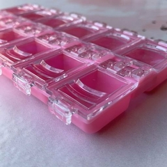 ORGANIZADOR ROSA TAPA ACRILICO TRANSPARENTE