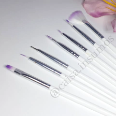 SET X 7 PINCELES NAIL ART