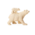 Escultura urso mãe e filho - bege