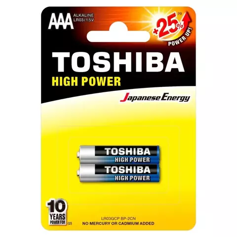 TOSHIBA PILHA ALCALINA AAA LR03GCP C/2 72453/CÓD.102516 - comprar online