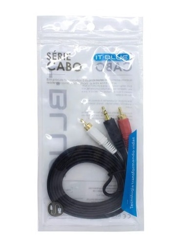 CABO AUXILIAR P2 MACHO + 2 RCA IT-BLUE LE-1008 COD:33701