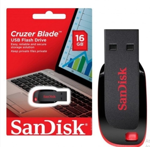 PENDRIVE SANDISK 16GB CRUZER BLADE/cód,12503