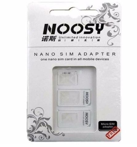 ADAPTADOR 3 EM 1 CHIP CELULAR NANO/MICRO/SIM CARD NOOSY COD:44