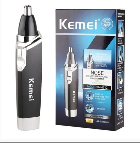 Maquina Aparar Pelos Nariz Ouvido Barba Kemei Km-6512 COD:29758