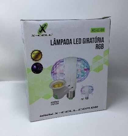 Lâmpada Globo de Luz Led RGB Duplo Luz Colorida Casa Festa cod:34284