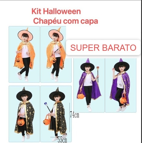 KIT BRUXINHO (A) COM CHAPÉU E CAPA / CÓD. 7903439
