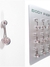 Cartela Com 12 Piercings de aço inox p/ Umbigo pedra Branca / CÓD.:7911101 - comprar online