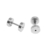 KIT 12 UNIDADES Alargador Piercing Aço Inox Prata 1mm Antialérgico / CÓD: 7911102