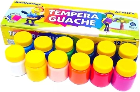 TINTA GUACHE 15 M COM 12 CORES 020120000 ACRILEX/ CÓD.34373