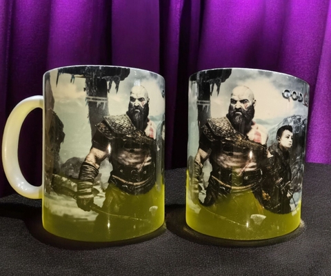 CANECA KRATOS E ATREUS PORCELANA 200ml