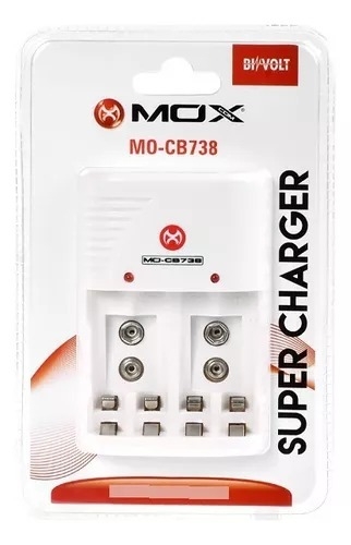 CARREGADOR DE PILHA MOX MO-CB738 S /PILHA / CÓD.24733