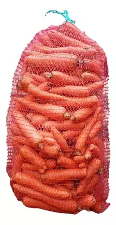 Saco Raschel Vermelho Para Legumes Pacote C/100
