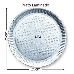 Prato Redondo Laminado - 01 Unidade N°4 p4 p 4
