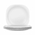 Conjunto 6 Pratos Raso de Vidro Opalino Branco Quadrado Plaza Nadir 27cm - loja online