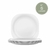Conjunto 6 Pratos Raso de Vidro Opalino Branco Quadrado Plaza Nadir 27cm