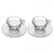 Conjunto de 2 Xícaras de Chá + Pires em Cristal Ecológico Radial 180ml - loja online
