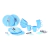 Set Vajilla X 28 Piezas Plato Bowl Taza Cubiertos Carol - FIRST CONCEPT INTERNACIONAL SRL