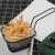 Canasta Para Servir Papas Fritas Chica Metal Negro Mango Crystal Rock - FIRST CONCEPT INTERNACIONAL SRL