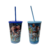 Vaso Plastico Con Tapa Y Sorbete 500 Ml Afa Oficial Messi - comprar online