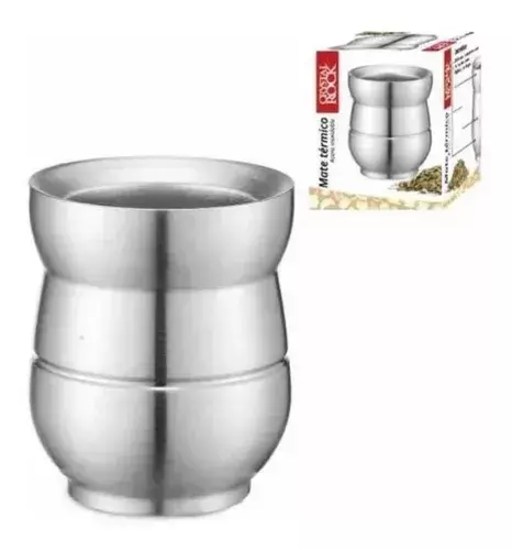 Mate Térmico De Acero Inoxidable Resistente Doble Capa Crystal Rock